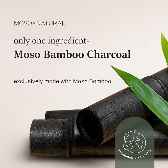 Moso Natural Shoe Deodorizer Insert (3 Pack) Charcoal Odor Absorber for Shoes, Gym Bag & Boot Deodorizer, Long-Lasting Shoe Odor Elimination, Unscented Air Purifying Bags (Two Per Pack. 6 Total)