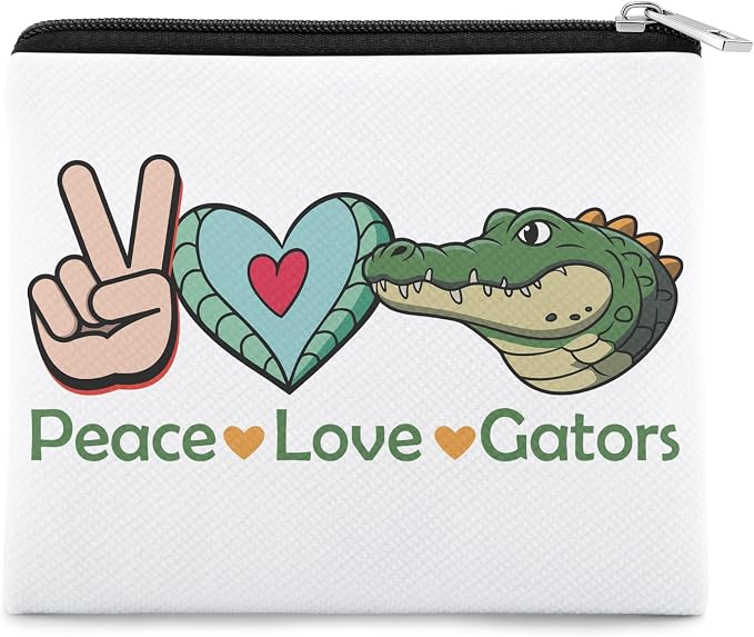 Gators Lover Gift Gator Coin Purse for Women Alligator Gifts Daughter Sister Friends Mom Crocodile Lover Gifts Coin Pouch Animal Lovers Gift Gators Lovers Zipper Change Pouch