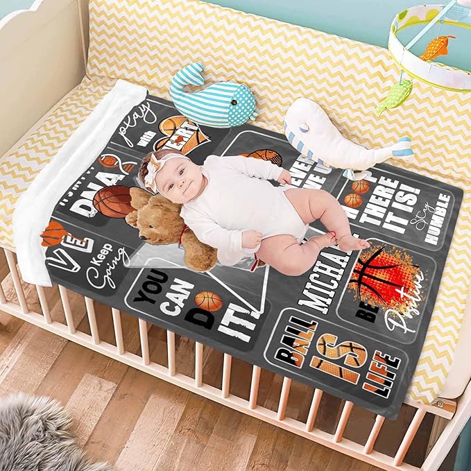 Customized Blankets with Name, Little Bear Blanket Custom Blanket Soft Personalized Name Throw Blanket Gifts for Boys Girls Birthday