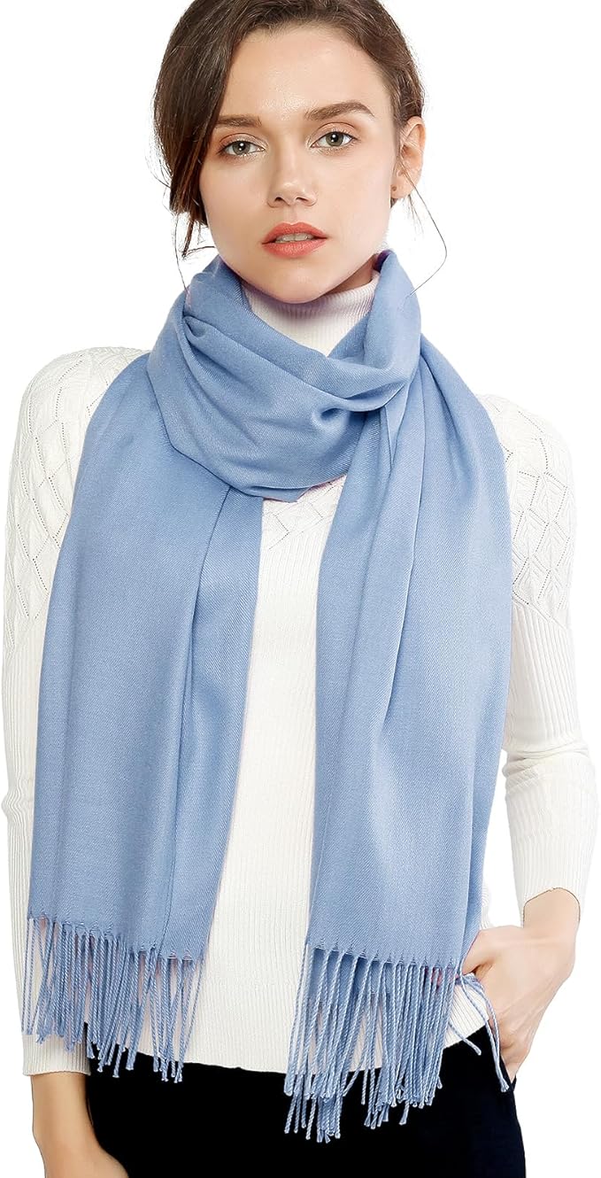 RIIQIICHY Women's Scarf Pashmina Shawls and Wraps for Evening Dress Bridesmaid Wedding Bridal Winter Warm Long Large Scarves