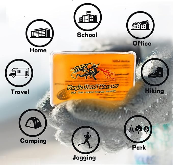 8 Pack Magic Hand Warmers, Reusable Snap Heat Packs, Reusable Pocket Hand Warmers, Portable handwarmers Used for Outdoor, Indoor, Working, Studying, Camping, Warm Gifts for Adults or Kids