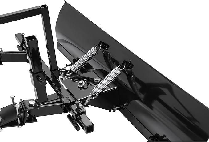 60 In Universal Black Snow Plow Blade Compatible with 5ft Wide Zero Turn Mowers Snow Plow Powder Coated Adjustable Durable