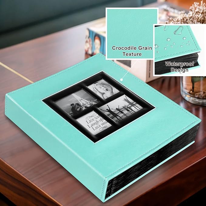 Ywlake Photo Album 4x6 1000 Pockets Photos, Extra Large Capacity Family Wedding Picture Albums Holds 1000 Horizontal and Vertical Photos Pictures Teal