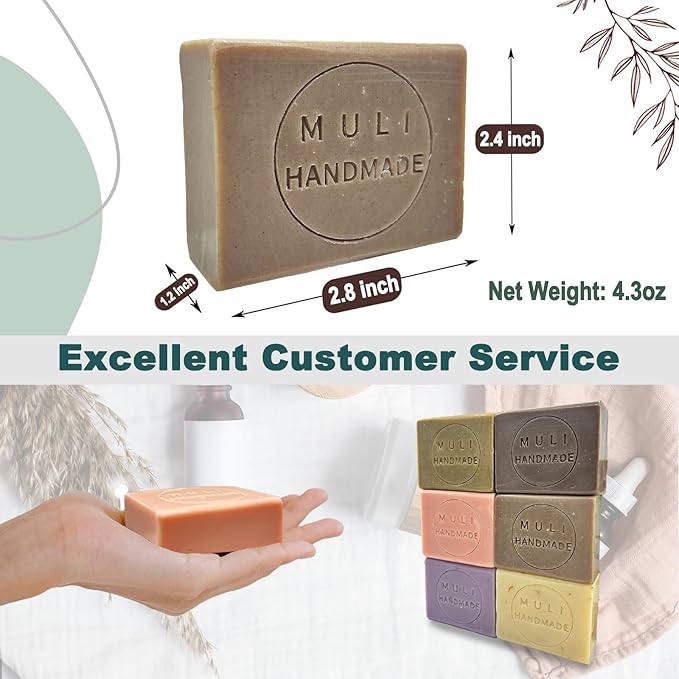 Natural Handemade Bar Soap for Men and Women with Essential oils, Scented Bar Soaps for Bath, Fragrance Gift Set (Pack of 3) Artemisia Argy