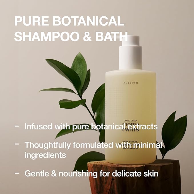 SHAMPOO & BATH – Tear-Free 2-in-1 Organic Korean Baby Shampoo & Wash, Vegan Cleanser for Hair, Face & Body, Gentle, EWG Verified, Non-Toxic (11.29 fl oz / 320g)
