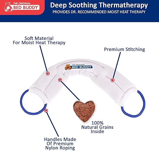 Bed Buddy Microwave Heat Pad, 3 Pack, Cooling Neck Wrap, Microwave Heating Pad for Sore Muscles, Cold Wrap Pack for Aches and Pain, Microwave Neck Wrap, Heat Pack
