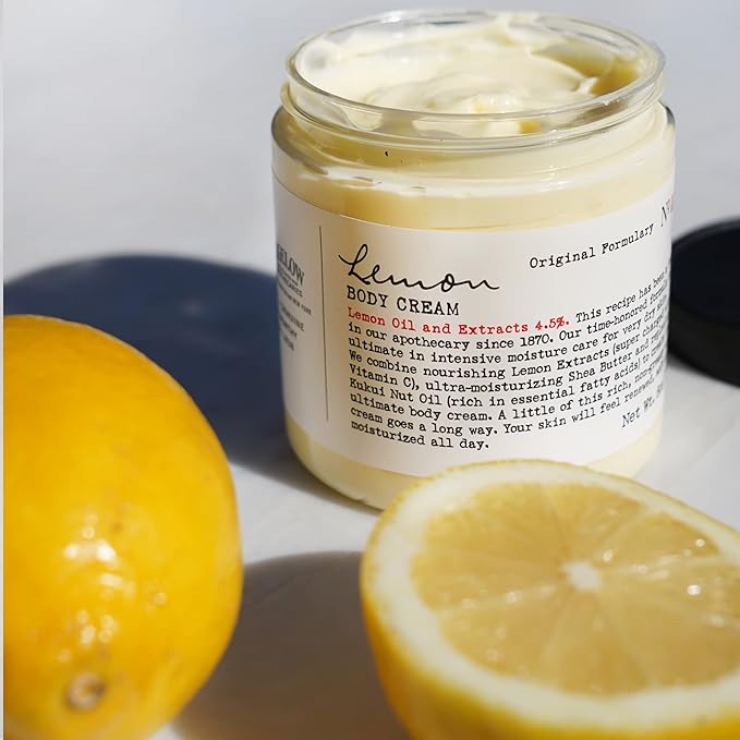 C.O. Bigelow Lemon Body Cream, Lotion for Dry Skin with Shea Butter & Lemon Extract, Moisturizing Body Lotion and Hand Treatment, 32 oz