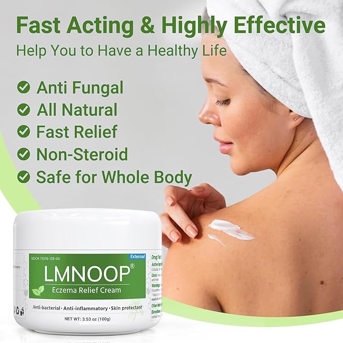 Eczema Cream for Dry, Itchy, Irritated, and Eczema Prone Skin, Maximum Strength Treatment Ointment for Rash, Psoriasis, Dermatitis (Contains Menthol) 3.53oz