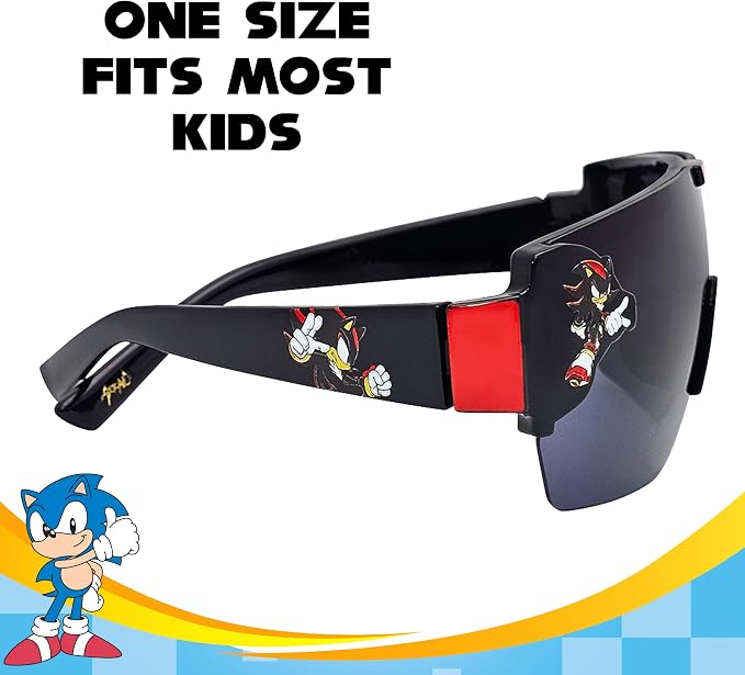 ARKAID Sonic the Hedgehog Boys Sunglasses | 100% UV Protection | Official Sega Sonic the Hedgehog Boys Sunglasses | Impact Resistant | Gift Idea | Fits Most Kids