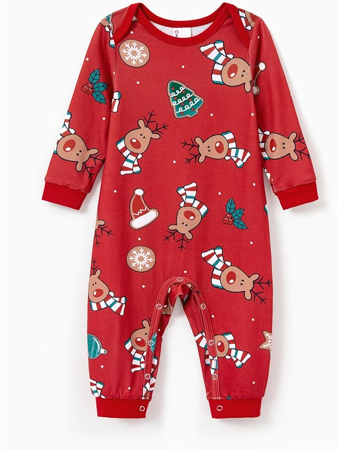 PATPAT Christmas Family Matching Pajama Sets Includes Christmas Socks - Perfect for Family Photos & Holiday Celebrations