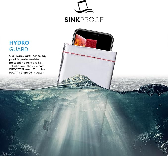 PHOOZY Apollo Thermal Phone Case | Insulated Phone Pouch Extends Battery Life 3X in Freezing Weather | Cold Resistant Drop Protection | Military Grade Water Resistant | Medium | Silver