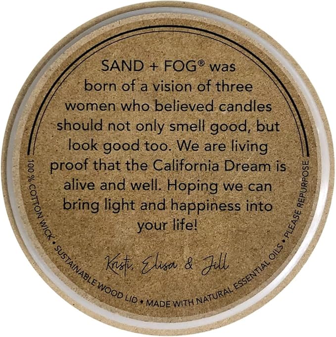 Sand + Fog Scented Candles - Orange & Clove - Additional Scents and Sizes - 3 Wicks 100% Cotton Lead-Free - Luxury Air Freshening Jar Candles - Perfect Home Decor - 21 oz