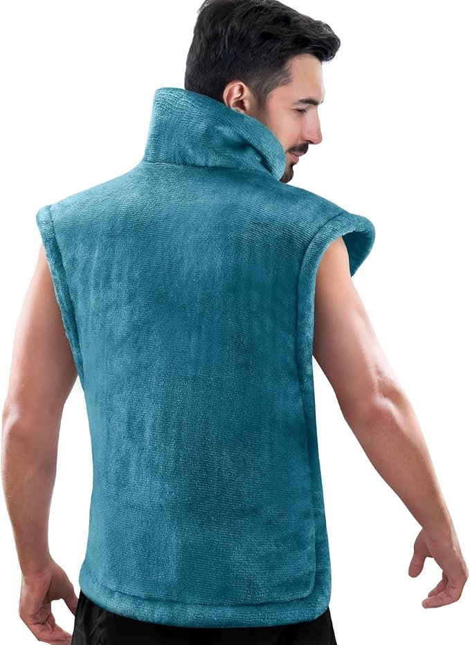 RENPHO King Size Heating Pad for Back, Birthday Gifts for Women Men Mom Dad, FSA Eligible, 24"x37" XL Large Weighted Electric Heat Pad for Neck and Shoulders, ETL Certified, Blu