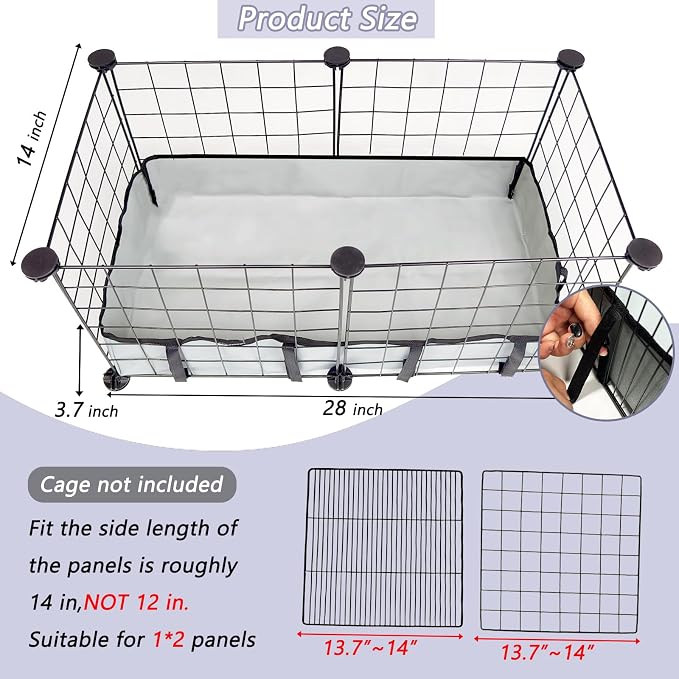 DZWLKJ Guinea Pig Cage Liner Tarp Bottom Waterproof and Washable Base Also for Rabbits, Bunny, Chinchesillas, Hedgehog, Ferrets and Other Small Animals(14x28 inches)
