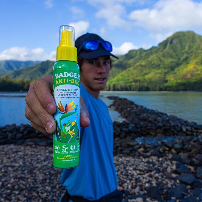 Badger Bug Repellent, Easy to Use Travel Stick, DEET-Free Mosquito Repellent & Insect Protection, Certified Organic Essential Oil Balm