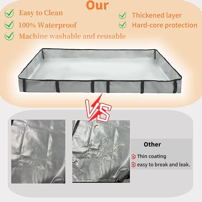 DZWLKJ Guinea Pig Cage Liner Tarp Bottom Waterproof and Washable Base Also for Rabbits, Bunny, Chinchesillas, Hedgehog, Ferrets and Other Small Animals(48x48 inches)