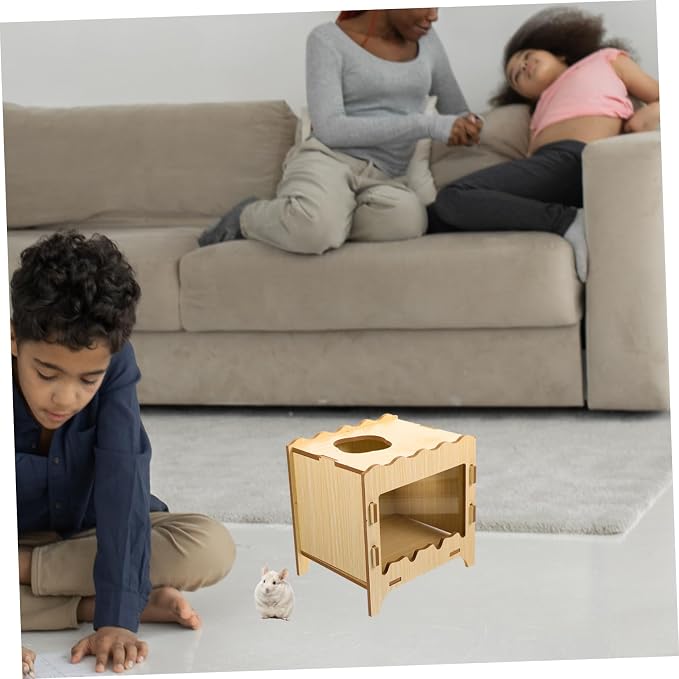 Toddmomy Hamster Digging House Toy Comfortable Hideout for Small Pets Interactive Mining Box for Dwarf Hamsters Mice and Other Small Animals