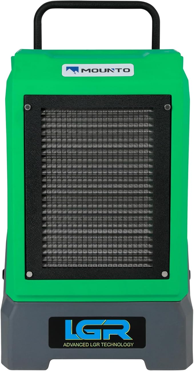 MOUNTO 310 Pints LGR Commercial Dehumidifier with Built-In Pump and Drain Hose – Portable, Heavy-Duty Dehumidifier with Wheels for Basements, Garages, Home, and Job Sites