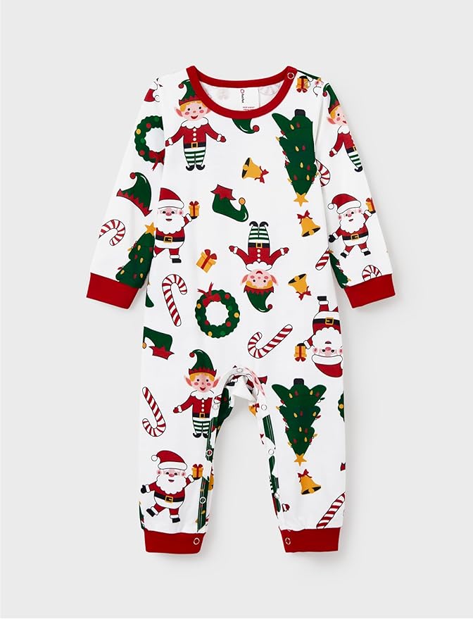 PATPAT Christmas Family Matching Pajama Sets Includes Christmas Socks - Perfect for Family Photos & Holiday Celebrations