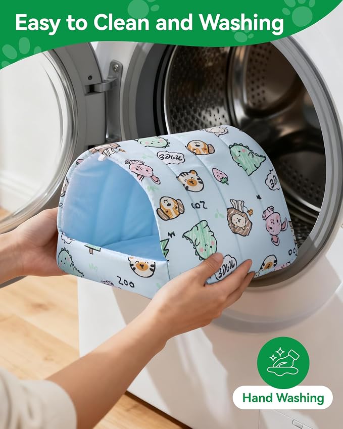 2 PCS Guinea Pig Hideout Guinea Pig House Guinea Pig Bed, Washable Hamster House Small Animal Cage Accessories for Mouse Chinchillas Hamsters Hedgehogs Ferrets Bearded Dragons and Rats