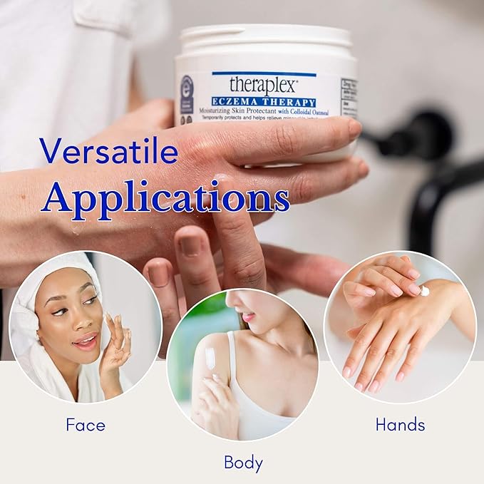Theraplex Eczema Cream for Eczema Treatment 3oz - TSA Compliant Anti Itch Cream with Colloidal Oatmeal, Calming for Sensitive Skin - Soothing Relief
