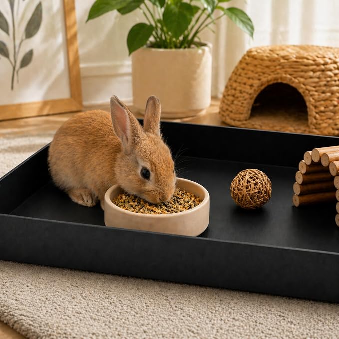 STILLCOVE 2Pcs Guinea Pig Cage Liner, Foldable Corrugated Plastic Base Tray | 2 x 3 Panel Size Bottom, Rabbit Bunny Pee Pads, Bird Mat, Small Animals Chinchilla Ferret Rat Hedgehog Hamster Mouse Squirrel