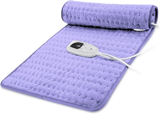 40"X20" Electric Heating pad with 6 Heat Settings, Auto Shut Off, Dry Electric Heating for Back Neck Knee Arms Legs Shoulder Heat Pads for Christmas Birthday Father's Day Mother's Day (Light Purple)