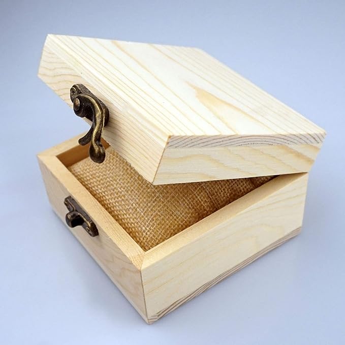 Wooden Box for your Gift Jewelry Watch Unfinished Wood Box (Wooden)