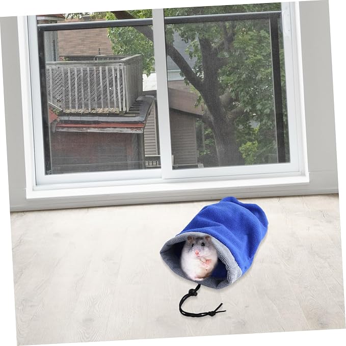 TOYANDONA Absorbent Pet Bath Towel Squirrel Grooming Accessory Drawstring Bathrobe for Ferret Small Animal Towel Bag Fast Drying for Rabbit Bearded Dragon