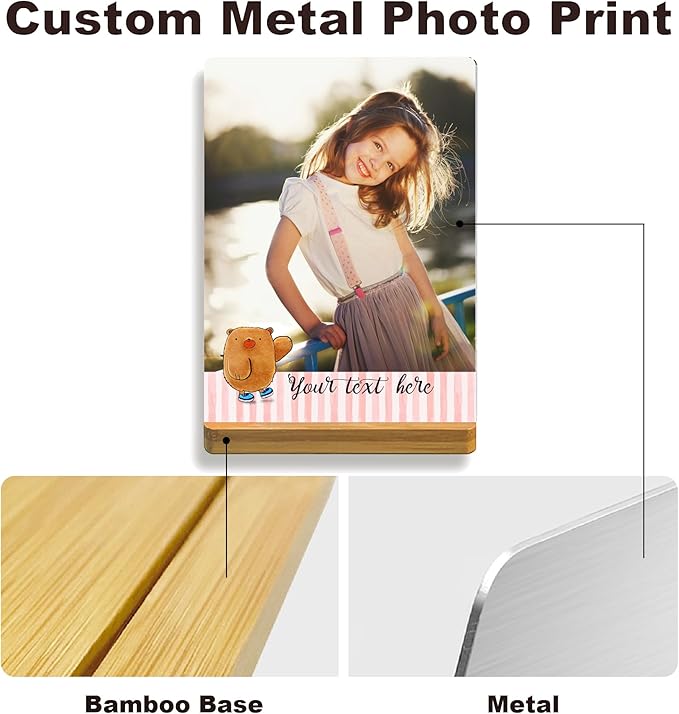 Custom Style Custom Metal Photo Prints,Customize Your own Picture Frame,Personalized Metal Picture Gift for Family and Lovers