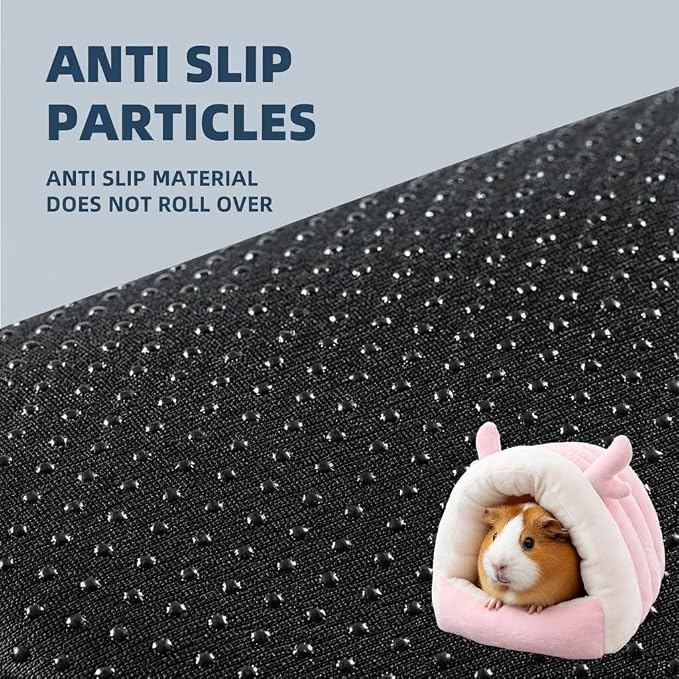 Guinea Pig Hideout, Warm Bed for Guinea Pig,Rabbits, Chinchillas, Guinea Pig Bed, Cozy Small Animal Winter Shelter (Pink, Medium)