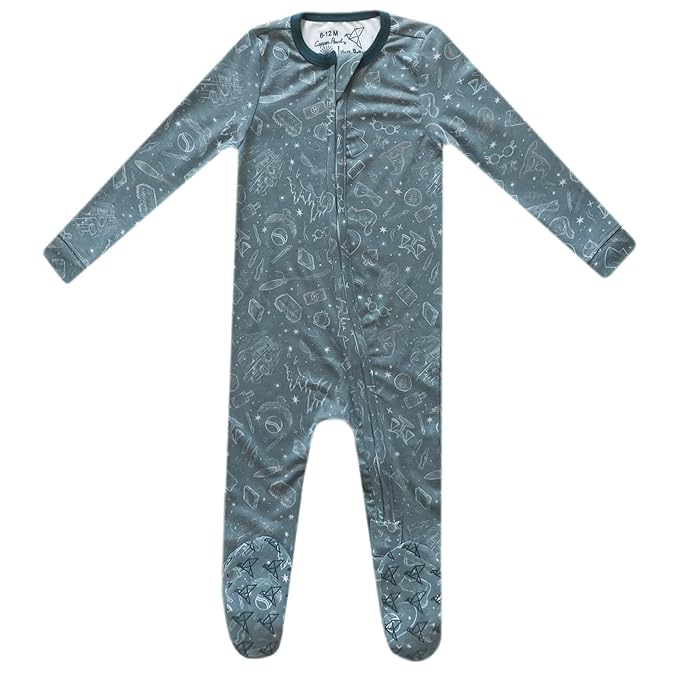 Hogwarts Copper Pearl Zip-Up Footie Baby Pajamas: Ultra-Soft Boys & Girls Pajamas, Premium Knit Fabric in Stylish Prints, Tag-Free with Two-Way Zipper, Newborn to 24 Months