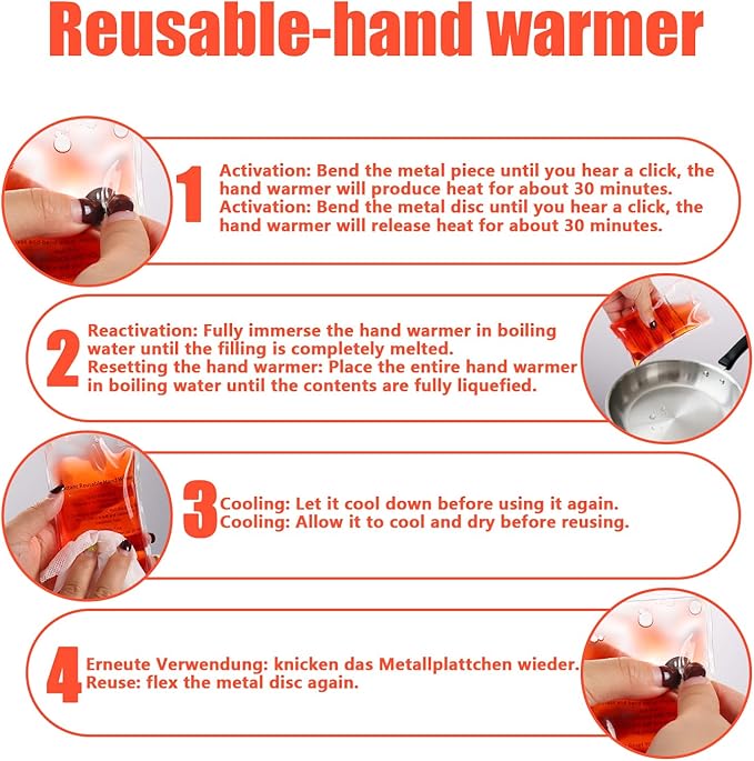 Reusable Pocket Heat Packs, Hand Warmers - Easy Reset & Comfortable Warmth for Daily Use, Commute & Cold Days