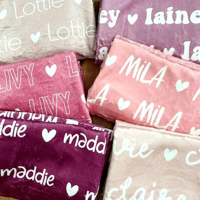 Ship Next Day,Custom Blanket with Name,Personalized Blankets for Kids,Customized Fleece Throw Blanket Christmas Blanket Gifts for Daughter Son