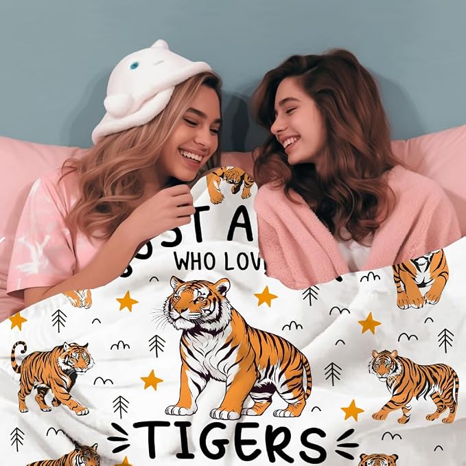 Tiger Blanket Animal Gifts for Women Girls,Tigers Print Stuff Tiger Decor Animals Throw Blanket,Tigers Gifts for Kids Adults 60"x50"