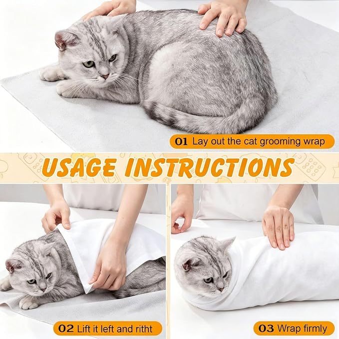 Ferret Blowing A Trumpet Self-Adhesive Immobilizer,Soft Happy, Tress-Free Wrap for Cutting Nails, Machine-Washable