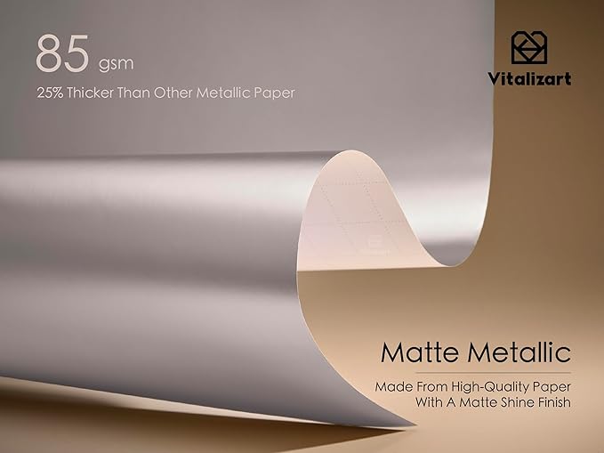 Vitalizart Silver Matte Metallic Wrapping Paper Set 30" With Silk Satin Ribbon & Gift Tags Christmas Gift Wrapping Birthday Baby Shower Wedding Bouquets Handmade Crafts 197"(16.4 Ft) Silver Ribbon