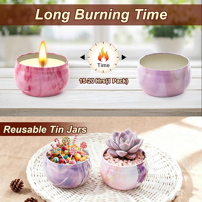 Scented Candles Gift Set for Women, Candles for Home Scented 12 Pack, Soy Wax Aromatherapy Candle Set, 300 Hour Long Lasting, Birthday Gifts for Women Best Friends Sister Colleague