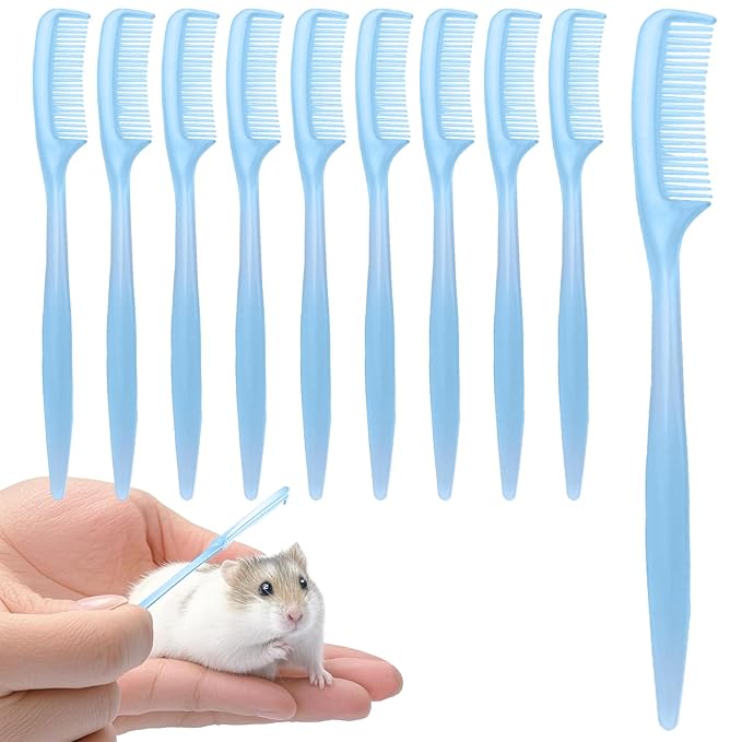 Bunny Brush for Grooming 10 Pieces Bunny Grooming Comb | Hamster Ferret Brush for Tiny Pet Ferret Indoor Home Coat Sensitive Skin Daily Care