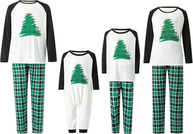 WephuPSho Christmas Family Matching Pajamas, Festive Xmas Jammies Sets for the Whole Family, Holiday Pjs Christmas