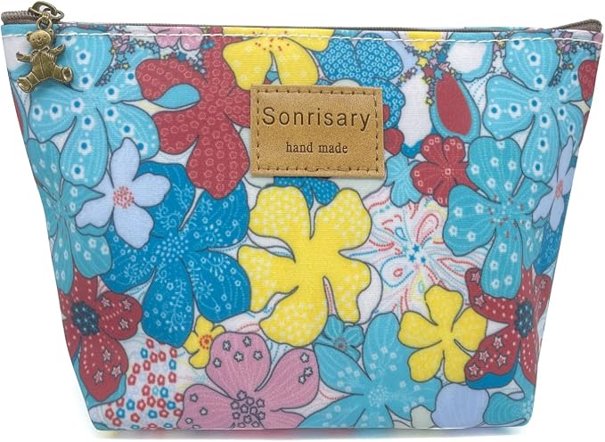 Hunger Blue Blossom Print Make-Up Cosmetic Bag Carry Case (P11417014)