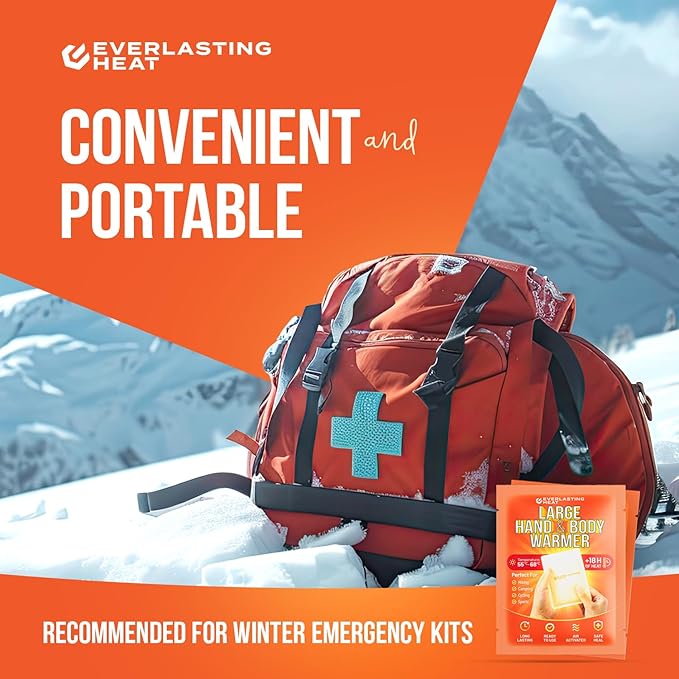 XL Hand Warmers & Body Warmers 40 Pack - Up to 18 Hours of Long Lasting Warmth and Hot Hands - Easy Air Activation for Hands, Body and Feet - TSA Approved