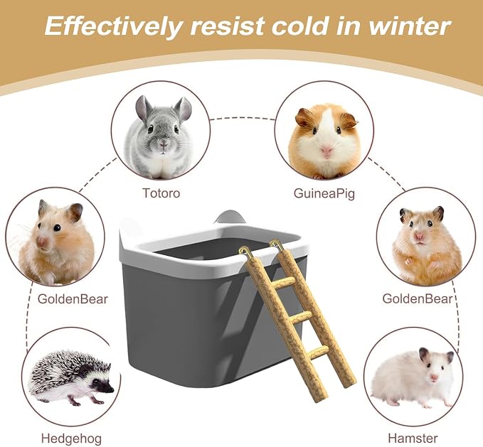 Hamster Sand Box Large Removable Enrichment | Dwarf Hamster Dig Box Bathing Bowl for Mouse Gerbil Chinchilla Home Travel Enrichment Bathing Play
