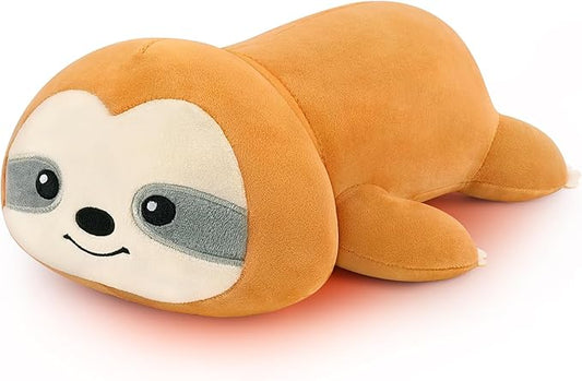 1.5lb Sloth Stuffed Animals Microwavable Heating Pad-Cuddly Sloth Heating Pads for Cramps &Period Pain Relief for Women,Heatable & Coolable Stuffed Animals Bedtime Birthday Gift for Women Kids