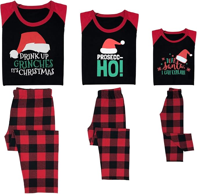 Matching Family Christmas Pajamas Sets, Holiday PJs with Top and Pants, Cute 2 Piece Sleepwear for Couples/Women/Men