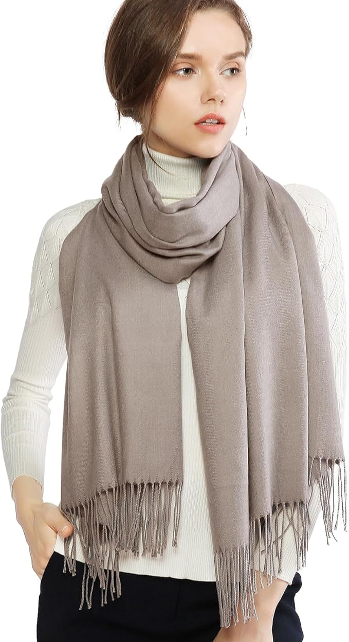RIIQIICHY Women's Scarf Pashmina Shawls and Wraps for Evening Dress Bridesmaid Wedding Bridal Winter Warm Long Large Scarves