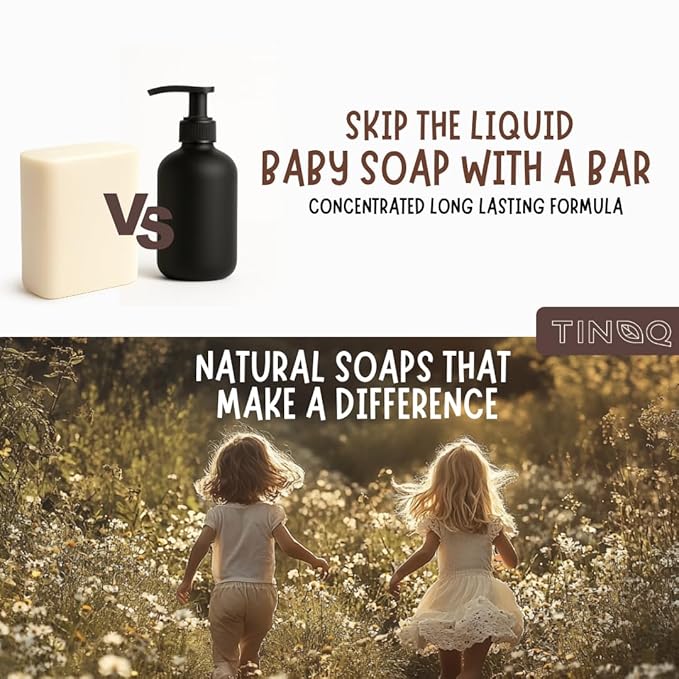 Unscented Baby Soap Bar for Sensitive Skin | Only 7 Ingredients | Gentle Face & Body Wash for Babies, Toddlers, Kids & Adults | Organic and Natural | 7 Bars - Big Value Bundle
