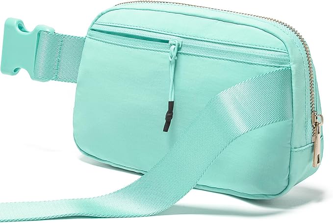 Gitus Belt Bag Fanny Pack Crossbody Bags with Initial Letter Patch Cute Stuff Birthday Gifts for Teenager Girls Trendy Preppy Stuff for Teen Girls Cool Stuff for Teens (Mint Green-L)
