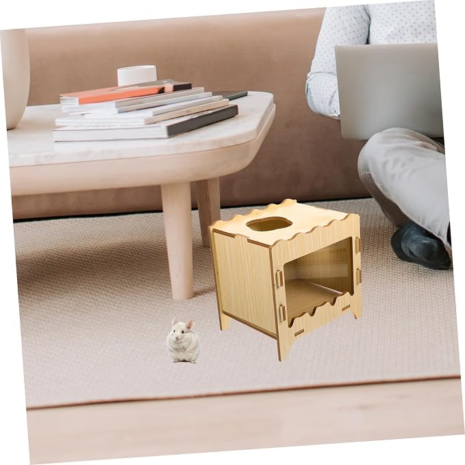 KESYOO Hamster Digging House Toy Soft Wood Nest Thick Bedding for Hamster Hideout Creative PET Plaything Small Animal Digging Box