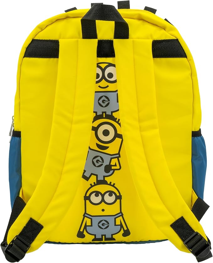 AI ACCESSORY INNOVATIONS Despicable Me Minions Backpack for Boys & Girls, Kids 16 Inch Schoolbag with 3D Features, Yellow